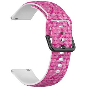 RYANUKA Compatibel met Amazfit GTS 4 / GTS 4 Mini / GTS 3 / GTS 2 / GTS 2e / GTS 2 mini / GTS (Retrostyle Luxe Bloemen Graphic) 20 mm zachte siliconen sportband armband armband, Siliconen, Geen