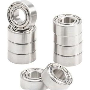 FUSHI 686 ZZ lagers 6 x 13 x 5 mm, 10 stuks, 686ZZ RS 2RS 686, open lagers voor hoge snelheid videokaart voor motor (S686zz Stainless)
