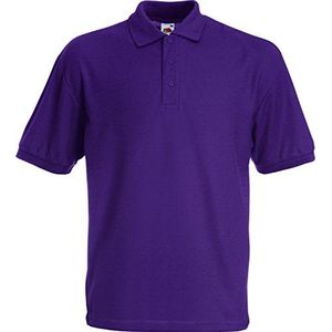 Fruit of The Loom 65/35 Polo shirt - Heren top met korte mouwen - Purper (XL)