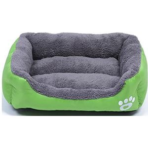 Gsice Hondenbedden Rechthoek Slapen Huisdier Bed Wasbaar Hondenbed voor Kleine Medium Grote Honden groen Maat M