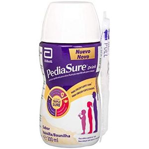PediaSure Complemento Alimenticio para Niños, Sabor Vainilla, con Proteínas, Vitaminas y Minerales - Pack de 4 Botellas x 200 ml
