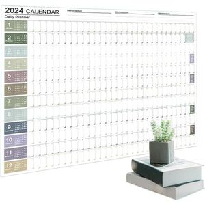 Wandkalender 2024 Maandelijks Groot,Posterkalenderplanner - 29x20 inch 12 maandelijkse kalender, 2024 kalenders jaarlijkse jaarlijkse planner, dik papier, thuisonderwijsplanner Ididos