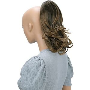 CAISHA 30cm Haarstukje Vlecht Paardenstaart Haarextensies Volumineus Golvend Bruin Mix H128