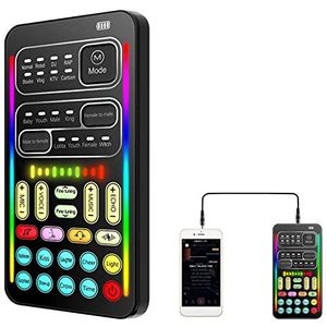delr Spraakmodificator – multifunctionele draagbare spraakbekleding | geluidskaart met 8 geluidseffecten voor het veranderen van het geluid, spraakwisseling, compatibel met mobiele telefoon, computer