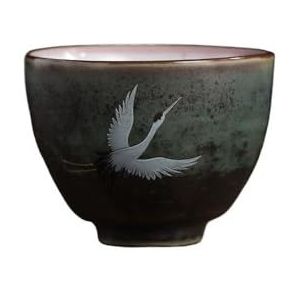 SHUIXIAYUE 1pcs Keramische Koffie Cup Porselein Persoonlijke Enkele Aardewerk Thee Cups Drinkware Wijn Mok Water Mokken (Grijs)