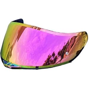 Motorhelm vizier lens, Helmvizier, K5 gezichtsscherm vervangende UV-beschermende krasbestendige helmvizier compatibel met AGV K1 K1S K3SV K5 K5S helm (goud)(Revo Pink Gold-day Use Only)