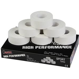 ALPIDEX 6 Stuk Sport Tape Set 2,5 cm x 10 m Zinc Oxid Tape Vingertape