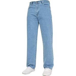 Heren Rechte Been Jeans Basic Heavy Duty Werk Denim Broek Alle Taille Grote Maten in 4 Kleuren