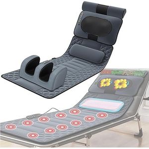 Elektrische Massagemat For Het Hele Lichaam Met 20 Nek-shiatsu Kneedmassagekoppen, 9 Massagestanden, Opvouwbaar Verwarmingsmatras Met 10 Trilmotoren For Rug En Nek