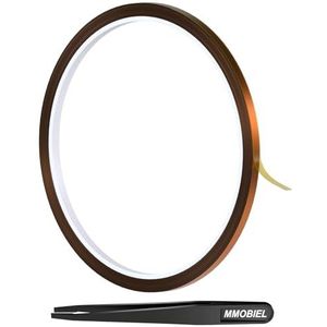 Hittebestendige Tape (3mm x 30m) - Polyimide Tape voor Sublimatie van MMOBIEL - voor Hoge Temperaturen - Hittepers Transferpers, ESD Elektronica Solderen, 3D Printen etc.