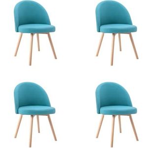 Eetkamerstoelen Moderne houten eetkamerstoel Huisstoel met gebogen rug Kleedstoel Vrijetijdsstoel Koffiestoel Bureaustoel voor Thuiskeuken en Café-bar (Color : D, Size : 4pcs)