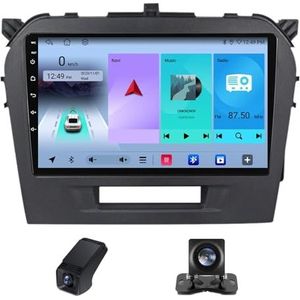 Draadloze Carplay Android 14 Autoradio 2 Din 9 inch autoradio geldt voor Suzuki Vitara 4 2014-2018 met Android Auto Navi GPS-navigatie WIFI 9 inch met Bluetooth/Achteruitrijcamera(X1)