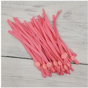 Elastische Touw 100 stuks masker elastische touw verstelbare elastische gesp-band koord stretch-reeks for Diy Mond masker accessoire naaien stretch touw Elastische Touw Met Haken (Color : Watermelon