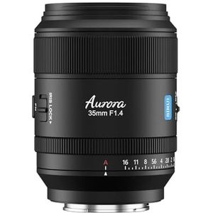SIRUI Aurora 35mm F1.4 Full Frame Autofocus Lens, Groothoek Prime Lens voor E Mount Camera's FX3, FX6, A7, A9 Series, A7R Series, Zwart