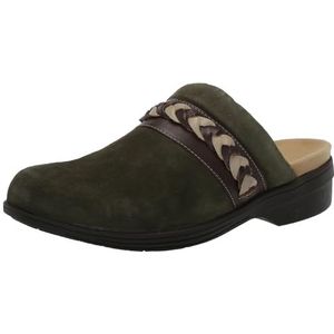 Spenco Topanga clog houten schoen voor dames, groen (olive night), 38 EU