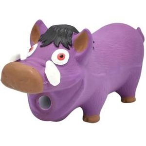 szutfidy Huisdier piepend speelgoed varken vorm huisdier hond tanden slijpen speelgoed tanden schoonmaken lichtgewicht paars
