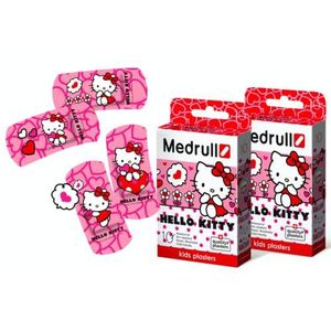 Medrull Hello Kitty Steriele pleister voor kinderen, waterafstotend, kleurrijke tattoopleisters, huidvriendelijk, 2 x 10 stuks