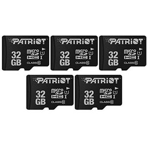 Patriot Memory LX Series Micro SD kaart 32GB - PSF32GMDC105 - pak van 5 stuks