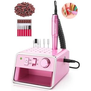 JIASHENG Elektrische nagelboormachine, 20.000 omw/min, draagbare nagelvijlset voor acrylgelnagels, professionele nagelboormachine
