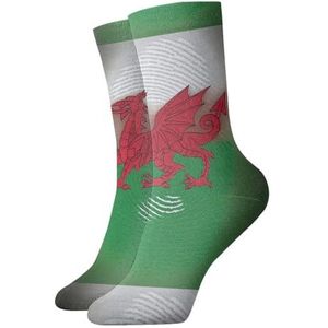 UVBDF Welsh Dragon ademende comfortsokken, vochtafvoerende zachte sokken voor dagelijks gebruik en sportschool