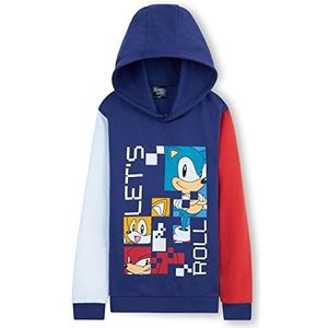 SONIC THE HEDGEHOG Sonic kindersweatshirt met capuchon, voor kinderen van 4-12 jaar, Meerkleurig, 11-12 jaar
