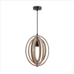 Paco Home Pendellamp Deco Woonkamer Hanglamp Eetkamer Lamp Eettafel Verlichting Slaapkamer Lampenkap Hout E27, Soort lamp:Hanglamp - Type 2, Kleur:Hout