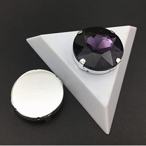 7 stks naai glas kristal ronde baoshihua met klauw strass multi kleuren 27 mm opnaaistenen platte top-amethist, 18 mm 10 stks, steen in zilveren klauw
