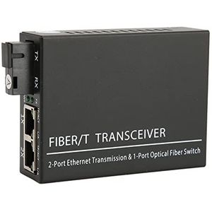 Glasvezeltransceiver, Metaalmateriaal Tot 25 Km Tx1310nm Rx1550nm Praktische Kantoorvezel Ethernet-mediaconverter (EU-stekker)