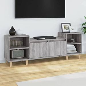 AJJHUUKI Entertainment Centra & TV Stands Tv-meubel Grijs Sonoma 160x35x55 cm Engineered Houten Meubels