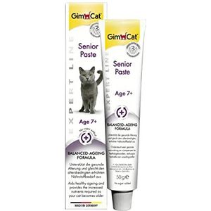 GimCat EXPERT LINE Senior Pasta - Functionele kattensnack, die katten vanaf de leeftijd van 7 jaar helpt om gezond ouder te worden - 1 tube (1 x 50 g)