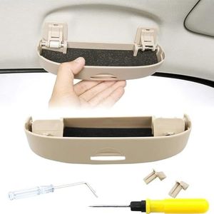 Auto-zonnebrilhouder voor Alfa Romeo Giulia Stelvio Giulietta Mito 156, ABS Draagbare brillenkoker Brillenorganizer Opbergdoos Organisator Zonneklep Multifunctionele interieuraccessoires