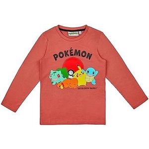 Pokémon shirt met lange mouwen in verschillende, lichtrood, 134