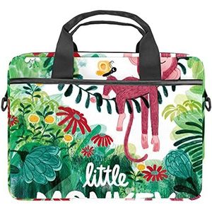 Laptoptas 14.5 Inch, Indiase Paisley Bloemen Olifant Business Aktetas voor Mannen Vrouwen Schoudertas Case Mouw Handvat Case voor Computer/Notebook