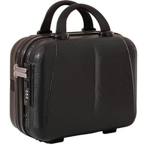 Draagbare handkoffer met wachtwoordslot Make-up opbergtas Instapbagage Organizer Case Reizen Cosmetische Box (Color : Black)