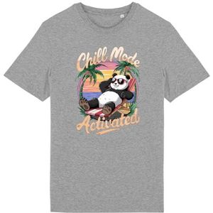 La French Touch - Chill Mode Activated - T-shirt - Grijs - 100% Biologisch Katoen