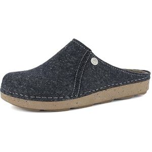 inblu ECOFRIENDS Herenpantoffels van vilt, pantoffels met uitneembare inlegzool van echt leer, maat 40/46, Avio, 41 EU, Avio, 41 EU