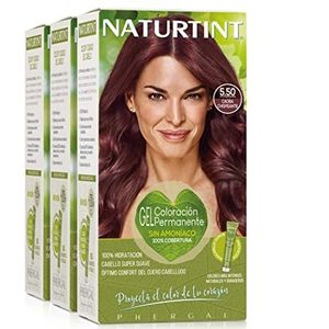 Naturtint - 5.50 Sprankelend Mahonie - Haarverf - Pak van 3 - Ammoniakvrij - Plantaardige Ingrediënten