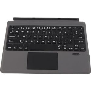 BROLEO Draadloos toetsenbord, PU-leer ABS stil typen eenvoudige verbinding draadloos toetsenbord gevoelig touchpad zwart voor tablet Go 1 2 3 (met kleurrijke achtergrondverlichting