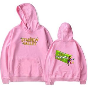 IZGVLELIHN Stardew Valley Trainingspak met capuchon voor heren en dames, modieuze hoodies voor jongens en meisjes, trend gaming cosplay truien, roze, XXL