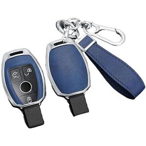 Autosleutel beschermhoes 2 3 Knop Metalen Lederen Autosleutel Case Cover Shell Voor A B C E GL S Voor GLA Voor GLK Voor CLS Klasse W204 W205 W212 W463 W176 Sleutel Shell(11)