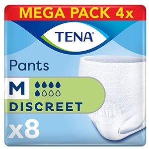 Tena pants discrete (medium) beschermbroek voor middelgrote blaaszwak/incontinentie, 4 stuks (4 x 8 stuks)