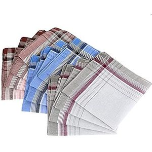 Linnen zakdoeken voor mannen, 12 stuks katoenen herenzakdoeken, traditionele herenzakdoek, 40cm x 40cm