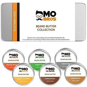 Mo Bro's Baard Boter 6 Stuks Collectie Tin