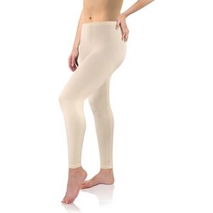 Sesto Senso Vrouwen Leggings Lange Viscose Meisjes Kleurrijke Broek Sport Fitness Yoga, Beige, S