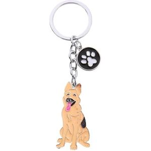 HACRAHO Hond Memorial Sleutelhanger, 1 Pack Mooie Hond Sleutelhanger met Wolfshond Hangende Hond Sleutelhanger Sleutelhanger voor hondenliefhebbers