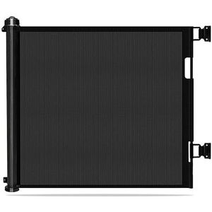 BOTIZR Intrekbaar traphekje for baby's en honden (0-300cm oprolbaar veiligheidshek for kinder- of huisdierentrappen, for trappen/deuren/gangen (Color : Black)