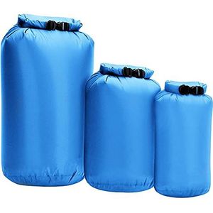 ZaYen 3 stks Waterdichte Dry Bag Roll Top Droge Zak voor Kajakken Varen Vissen Zwemmen, Dry Bag Set, Lichtblauw