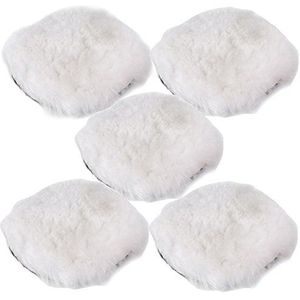 OxoxO Wollen polijstmuts, 5 stuks zachte wollen polijstpads 125 mm