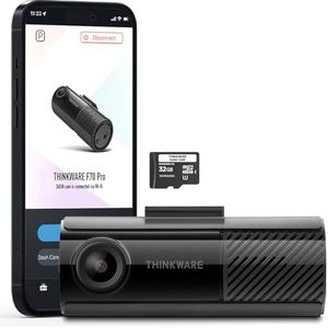 THINKWARE F70 PRO Dashcam 1080p front, 140° groothoek-dashboardcamerarecorder met G-sensor, gebufferde parkeermodus, nachtzicht, 32 GB wifi autocamera