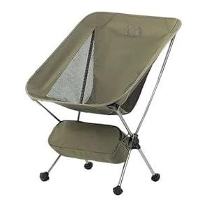 Lichtgewicht viskruk, draagbare klapstoel, visstoel met verstelbare poten, opvouwbare campingstoel met gaasrug en schouderband (Color : Green-S)